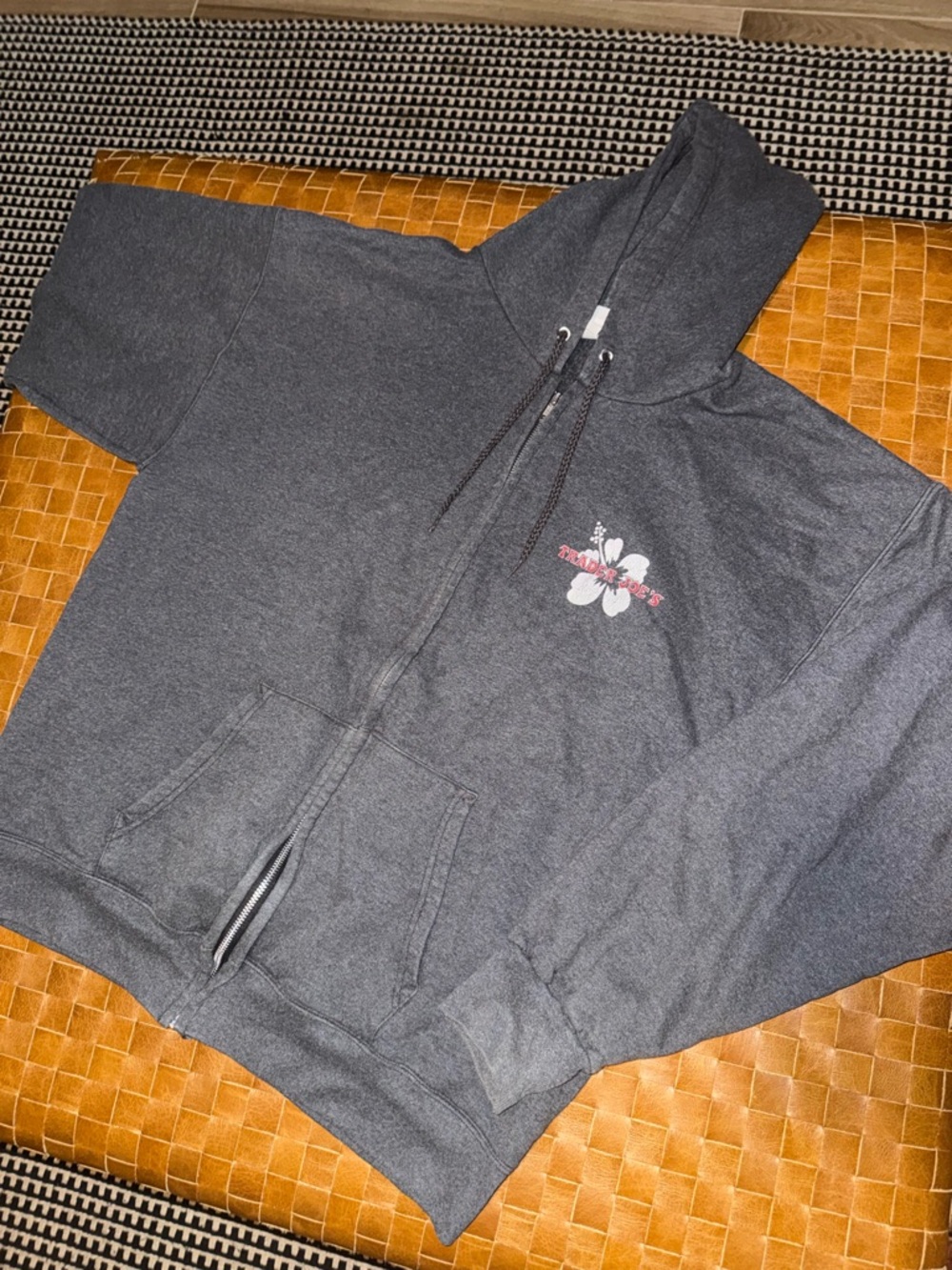 Men's Zip-Up Hoodie - Charcoal Gray